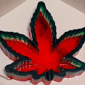 Handmade resin ashtray with faerie lights